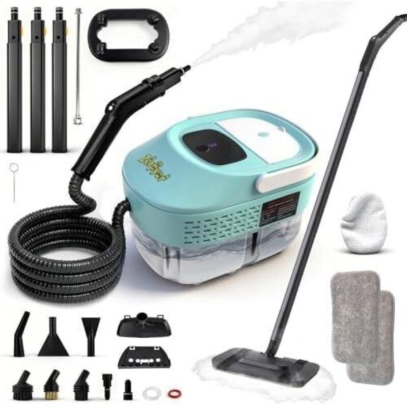 19-in-1 Detachable Steam Mop with 54oz Water Tank and Temperature Control - 40% Off
