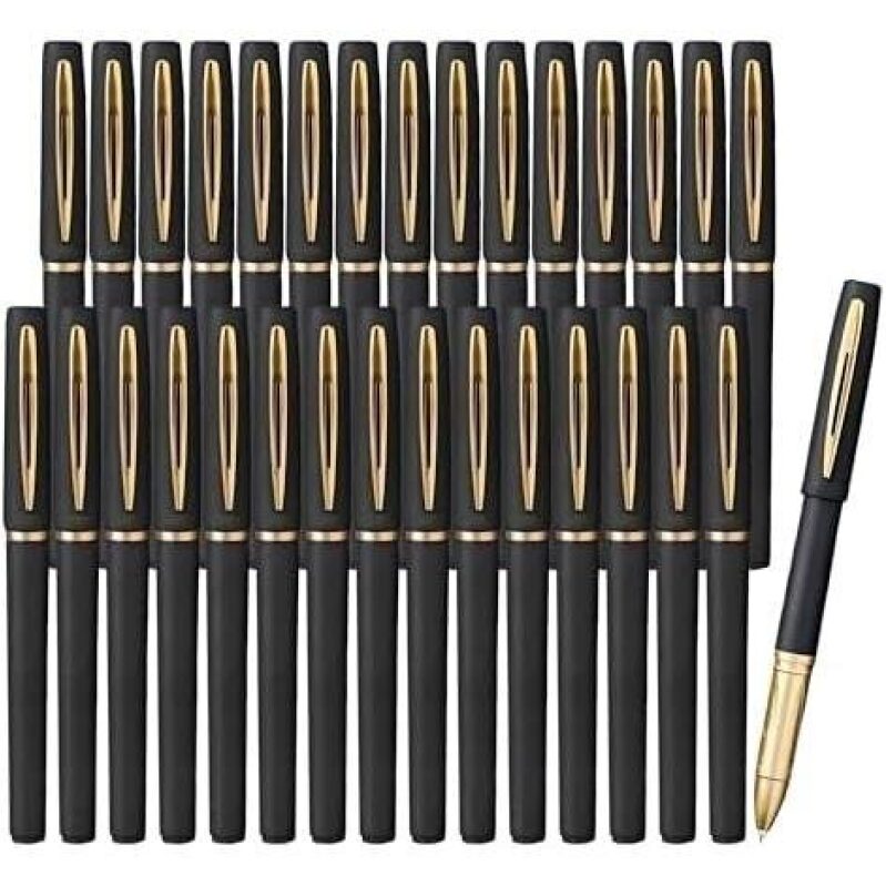 Elegant Black Gel Pen Set - 54% Discount