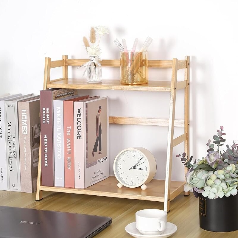 Fengzhizhu 2-Tier Ladder Bookshelf: Maximize Your Workspace