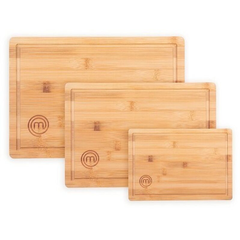 MasterChef Bamboo Double-Sided Kitchen Cutting Boards - 3-Piece Set