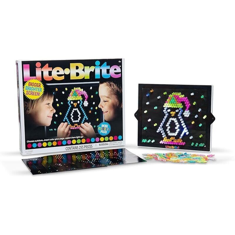 Lite Brite Ultimate Value Retro Toy with Seasonal Templates and Peg Pouch