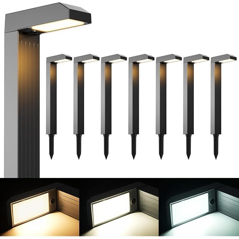 8-Pack Solar Pathway Lights Outdoor with 20 High Lumen LEDs