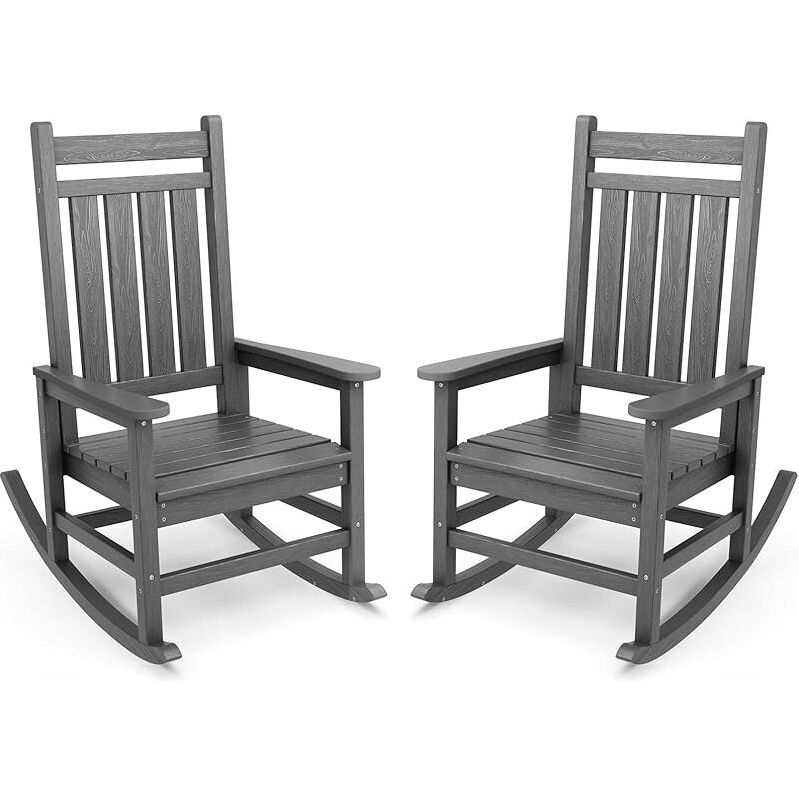 2-Pack Serwall Outdoor Rocking Chairs - Premium Comfort for Your Porch