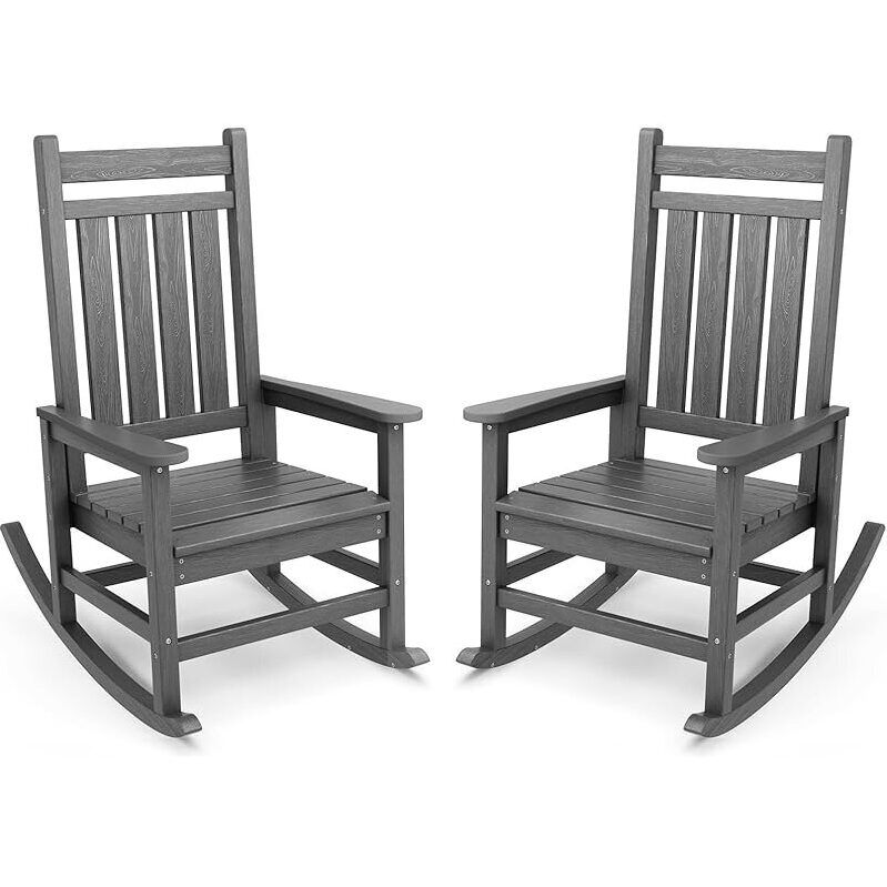 2-Pack Serwall Outdoor Rocking Chairs - Premium Comfort for Your Porch