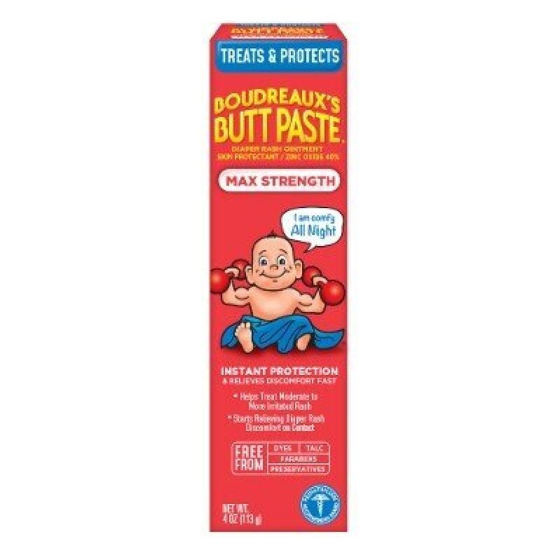 Boudreaux's Butt Paste Max Strength for Diaper Rash - 4oz
