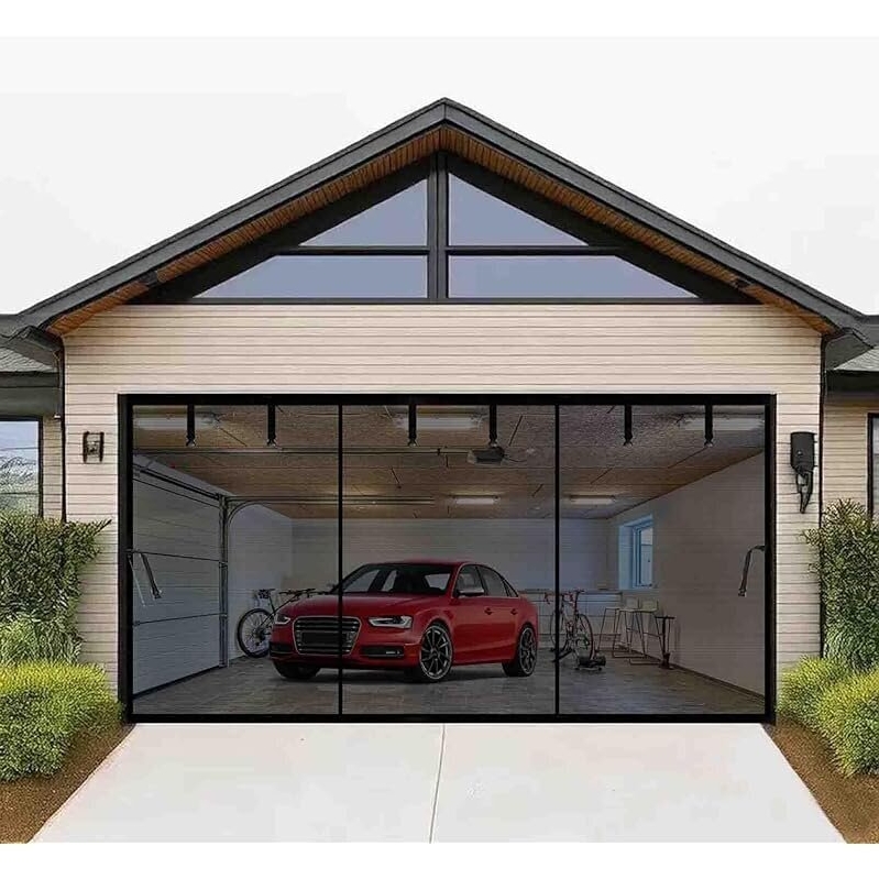 Magnetic Garage Door Screen for 20x10ft Garages - Durable and Easy to Install