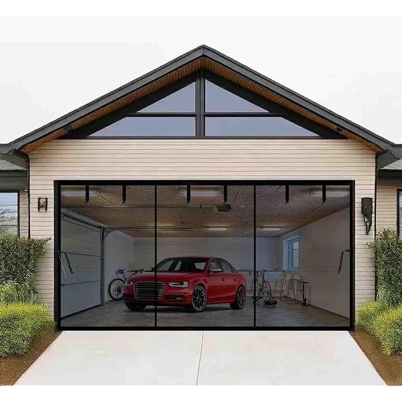 Magnetic Garage Door Screen for 20x10ft Garages - Durable and Easy to Install
