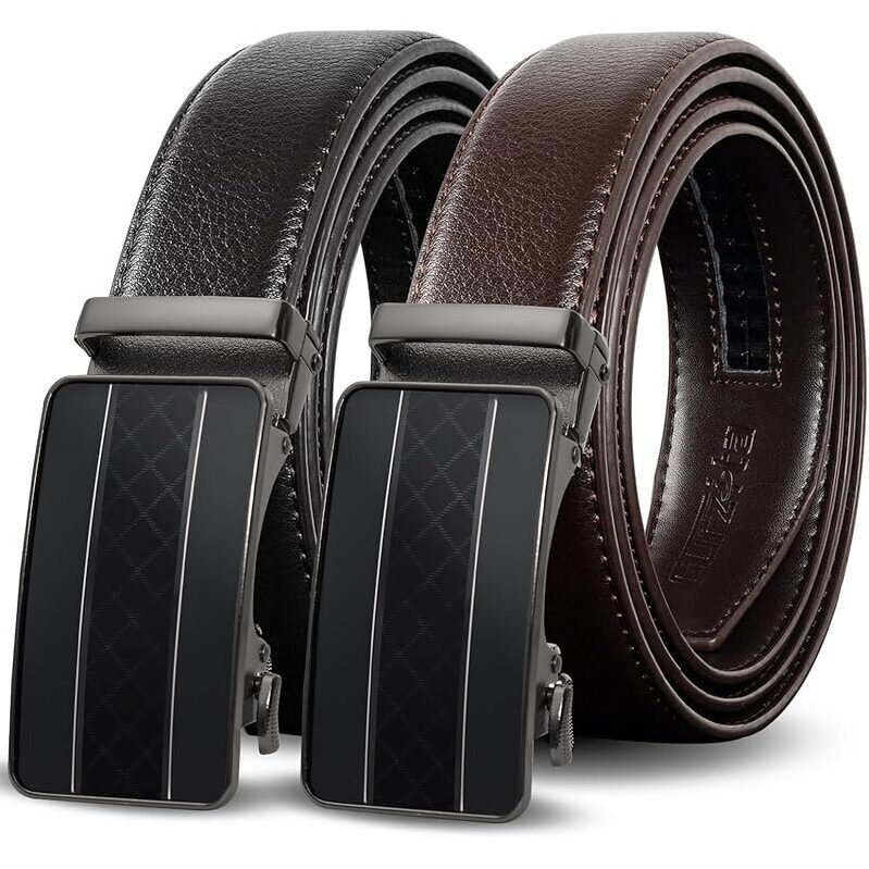 Truyis Leather Ratchet Belt 2-Pack - Versatile and Durable Belts