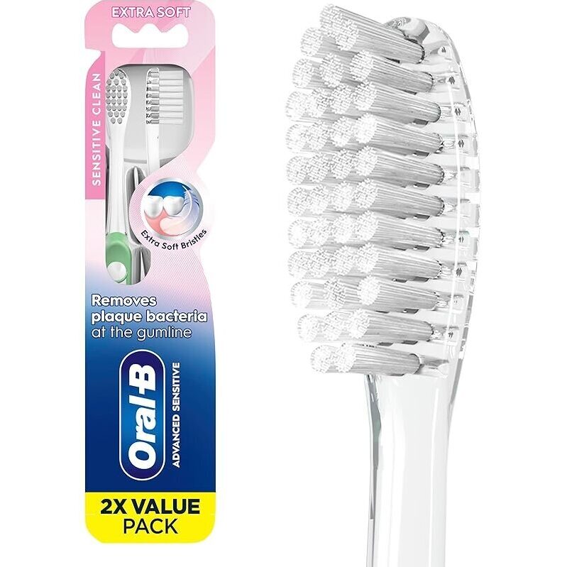 Oral-B Advanced Sensitive Toothbrushes Extra Soft - 2 Pack