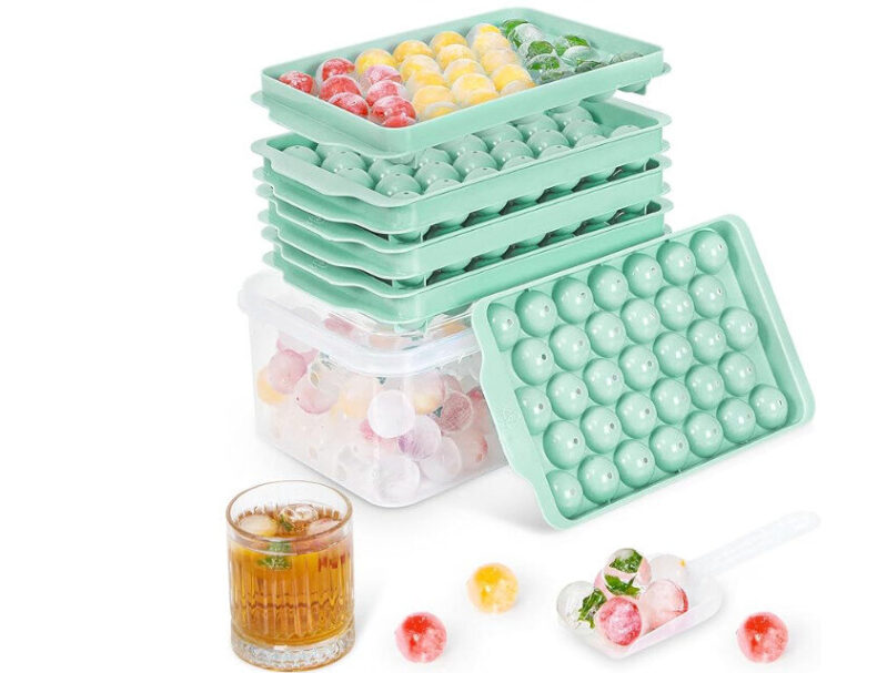 Premium 3-Piece Ice Mold Set with Storage Box - Perfect for Home & RV