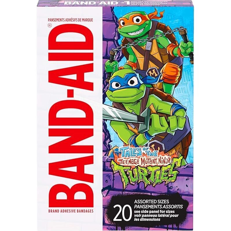 20ct BAND-AID Brand Adhesive First Aid Bandages Nickelodeon TMNT