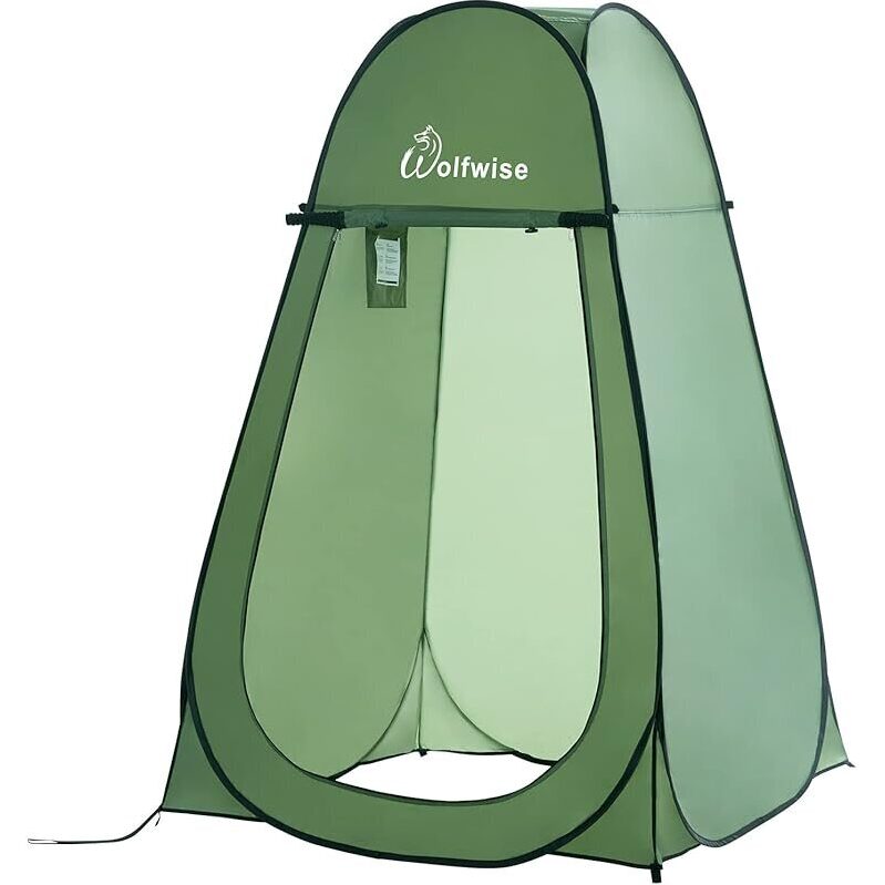 WolfWise Portable Pop Up Privacy Shower Tent - Perfect for Camping and On-Location Use