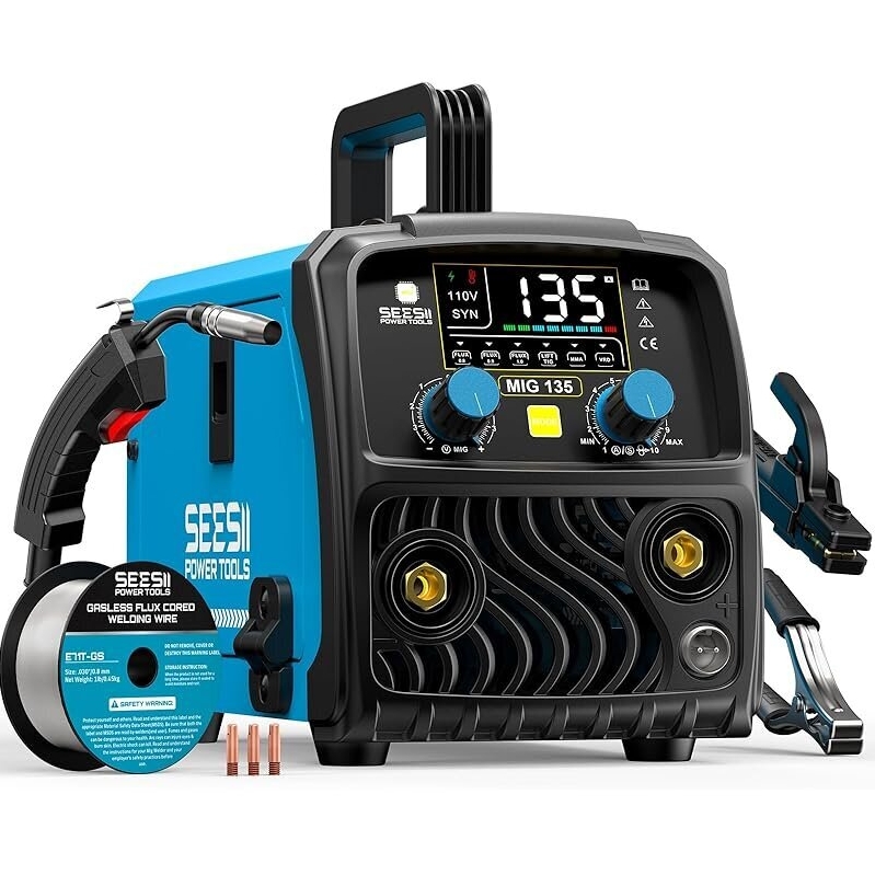 SEESII 3-in-1 135A Portable IGBT Inverter MIG Welder Kit