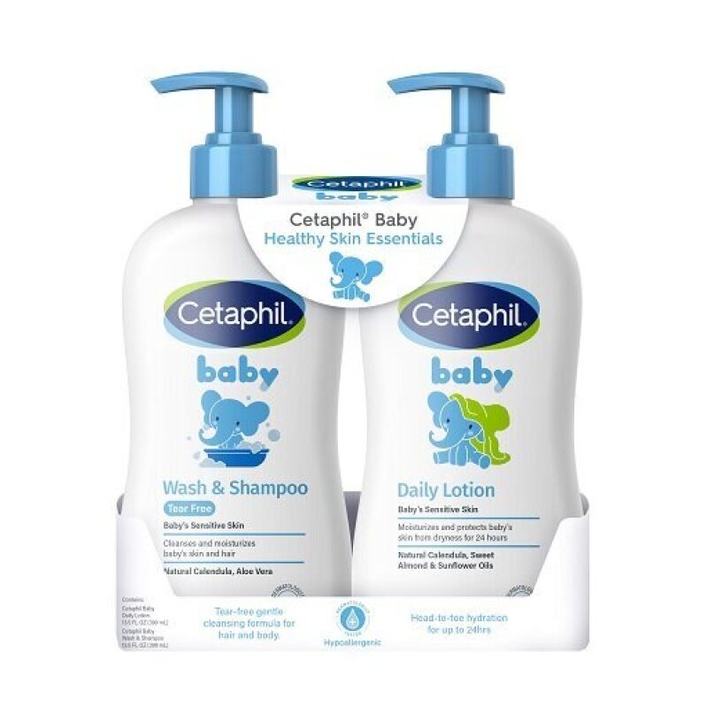 Cetaphil Baby Healthy Skin Essentials Set - Best Value Baby Bath and Care