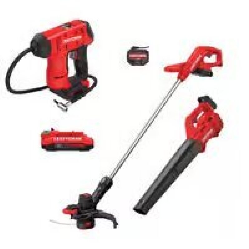 V20 Trimmer Blower Combo Kit w/Battery & Inflator - Ultimate Yard Care Solution