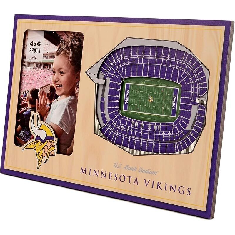 Personalize Your Space with Minnesota Vikings 3D StadiumViews Picture Frame