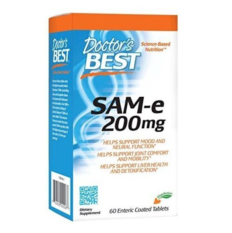 Doctor's Best SAM-e 200mg for Mood, Joint & Liver Health - 60 Tablets