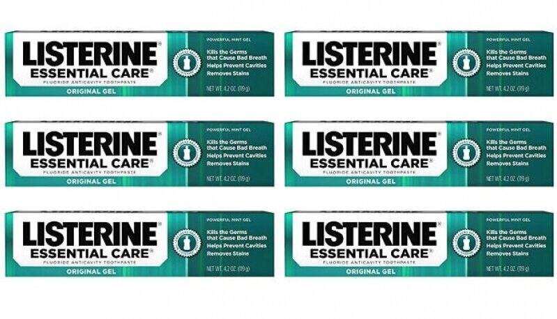 Listerine Essential Care Original Gel Fluoride Toothpaste, Pack of 6 - Affordable Dental Care