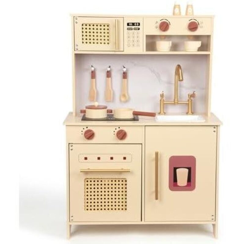 Premium Wooden Kitchen Play Set for Kids Aged 3 and Up - Big Discount