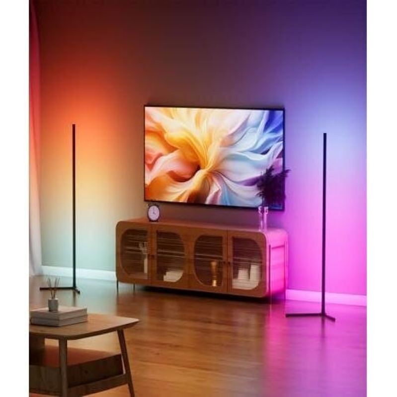 Double Set RGB Music Sync Smart Corner Lamp - 65 Inch