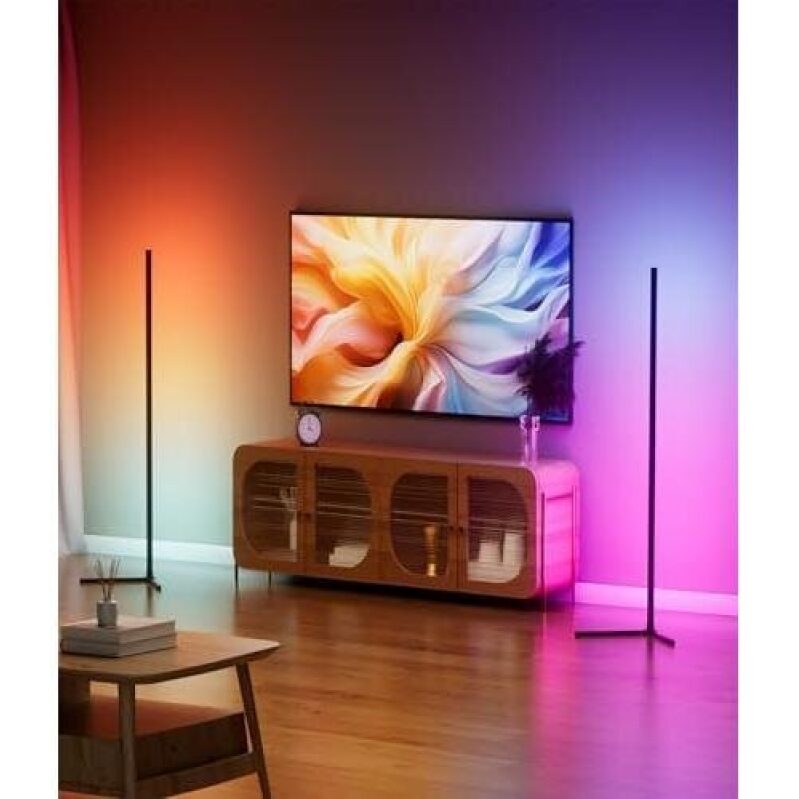 Double Set RGB Music Sync Smart Corner Lamp - 65 Inch