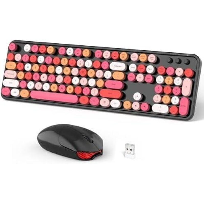 Dilt Wireless Keyboard and Mouse Combo - 104 Keys, 2.4G, Compact and Stylish