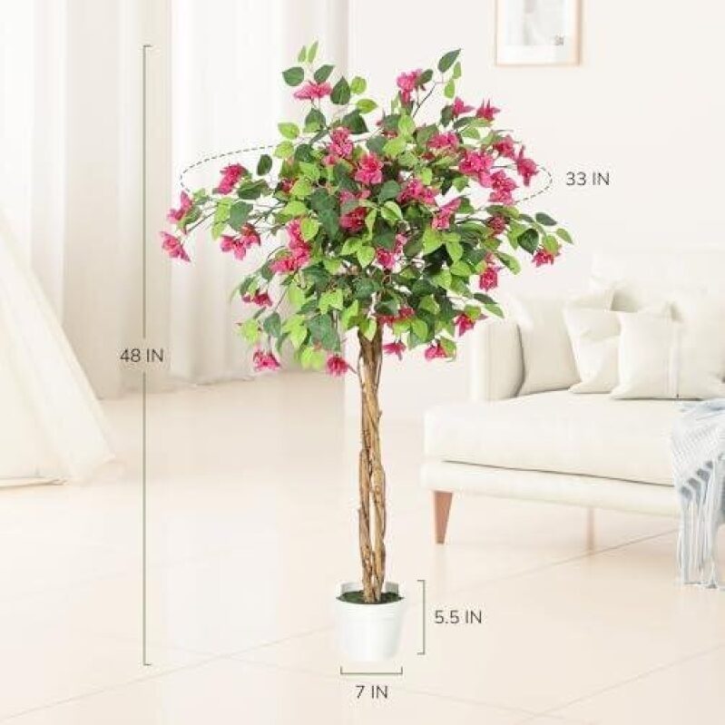 45% OFF Artificial Triangle Plum Tree - Elegant 4-Feet Faux Plant