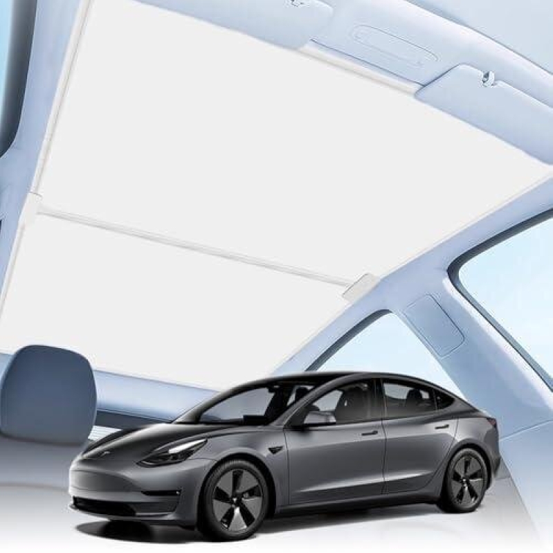 2025 Upgraded Tesla Roof Sunshade (Nano Ice Crystal/Insulating Foldable) Curtain - 56% OFF