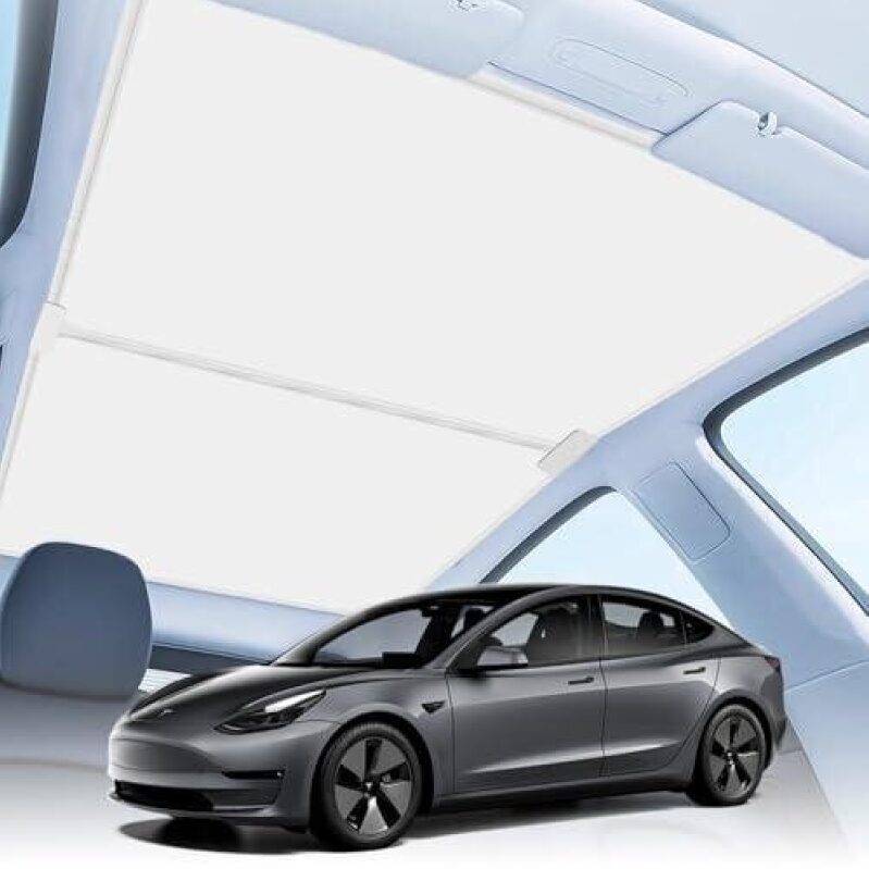 2025 Upgraded Tesla Roof Sunshade (Nano Ice Crystal/Insulating Foldable) Curtain - 56% OFF