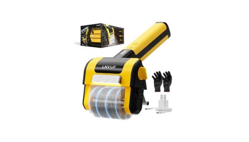 Powerful Cordless Electric Grill Brush with LED Light