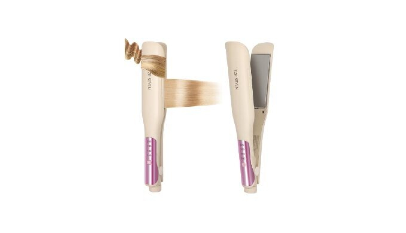 ZZR SEVEN 1.25” Hair Straightener and Curler - Dual Voltage, Ceramic Coating