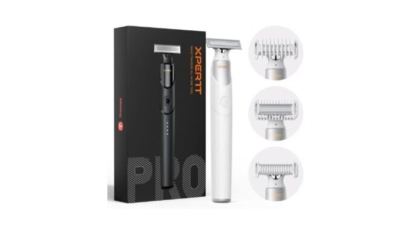 Trimcoo Electric Groin & Body Hair Trimmer – Painless Beard Razor for Men