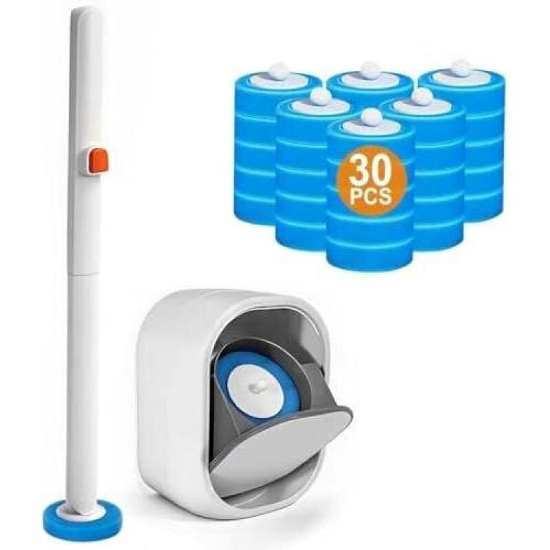 Save Big on Premium Clean Toilet Brush Set - 30 Replacement Heads Included