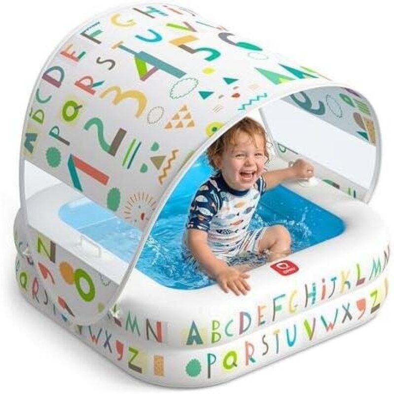 QPAU Infant Swimming Pool with Removable Sunshade - 30% Off