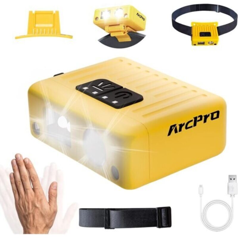 ARCPRO Ultra-Light LED Clip on Hat Light with Motion Sensor - 74% OFF