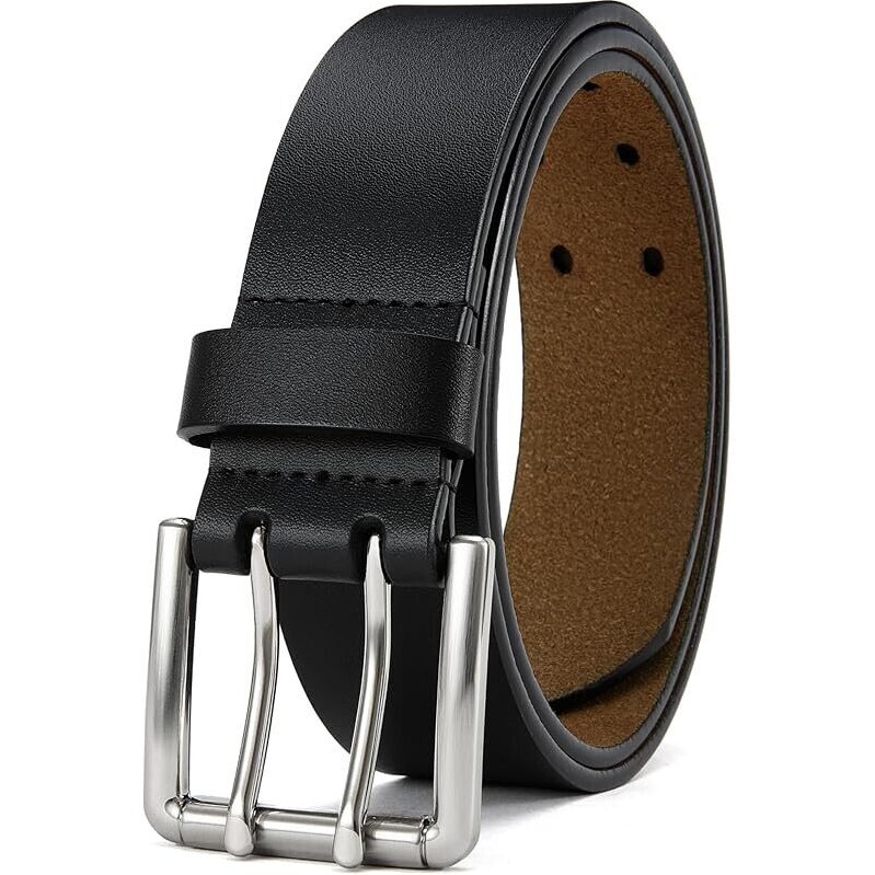 Elegant Full Grain Leather Belt for Men - Black