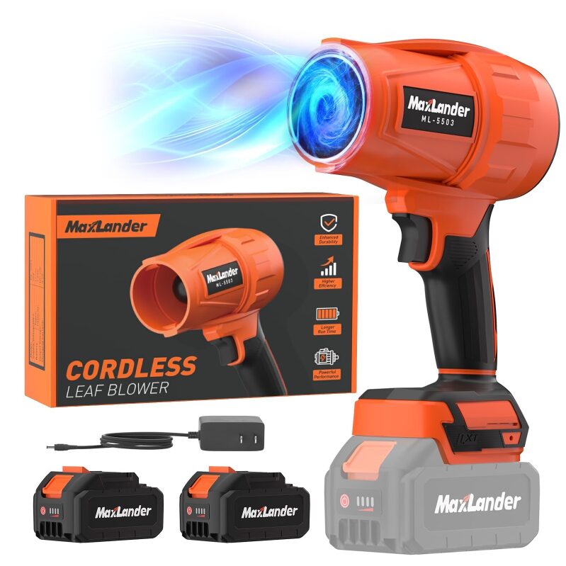 MaxLander 21V Electric Handheld Leaf Blower with Battery - Versatile and Efficient Cleaning Tool