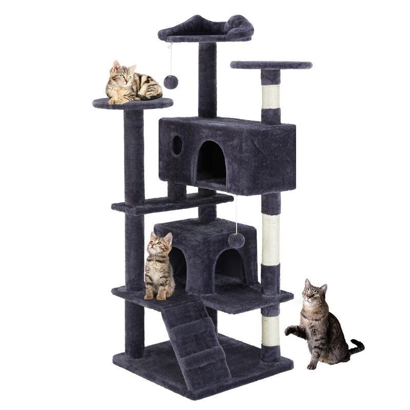 Sweetcrispy 54 Inch Cat Tree Tower: Ultimate Indoor Playground for Cats