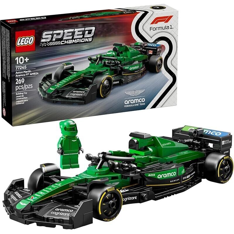 LEGO Speed Champions Aston Martin Aramco F1 AMR24 Race Car Toy for Kids