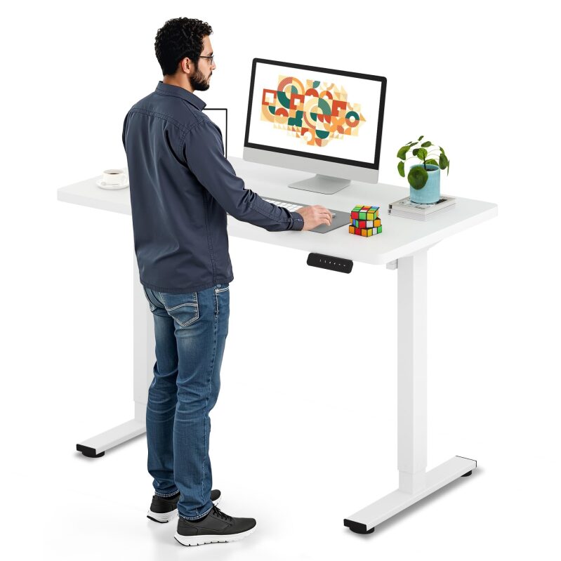 SANODESK Height Adjustable Electric Standing Desk - 48x24 Inches