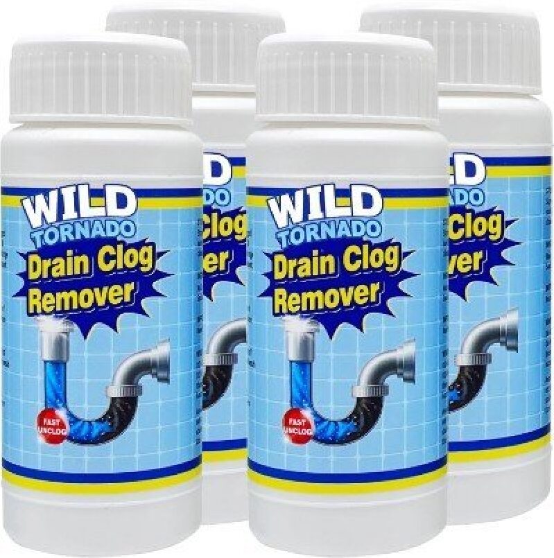 Powerful Drain Clog Remover - 4 Bottles