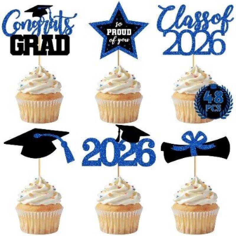 Celebrate Your Graduation with These Elegant Paper Cupcake Toppers