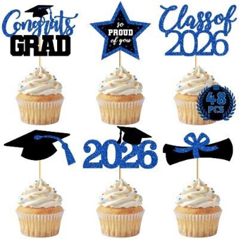 Celebrate Your Graduation with These Elegant Paper Cupcake Toppers