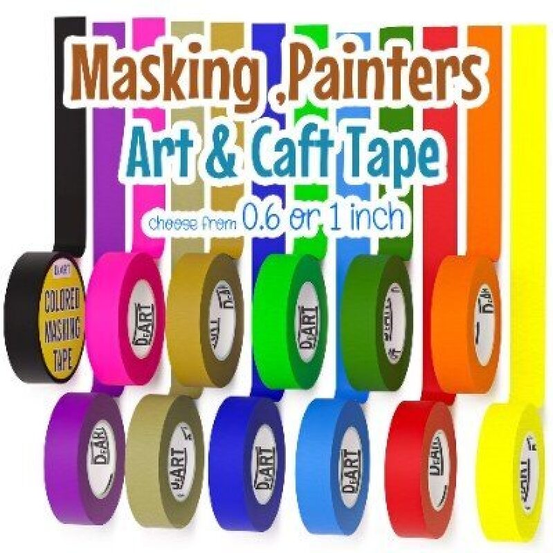 Premium Multi-Color Masking Tape for Artists - Durable and Versatile
