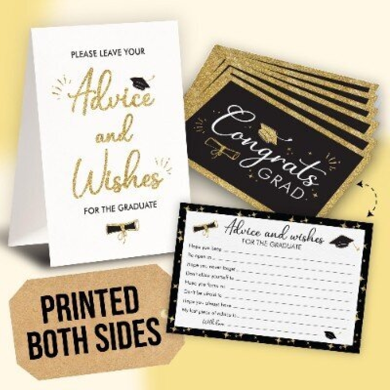 50 Graduation Advice and Wishes Cards - Printed on Both Sides