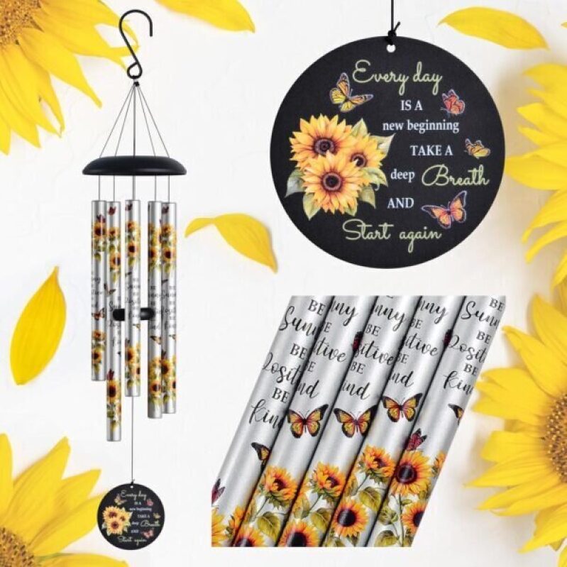 Sunflower Wind Chime - Outdoor Gift for Mom's Recovery - 50% Off