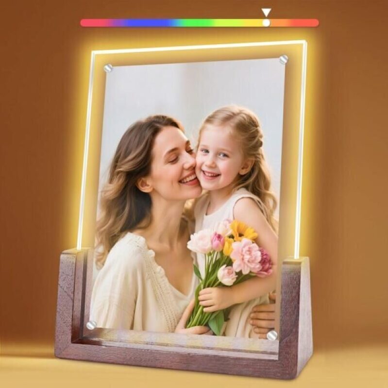 5x4.17 Inch LED Color Changing Picture Frame - Perfect Mother's Day Gift