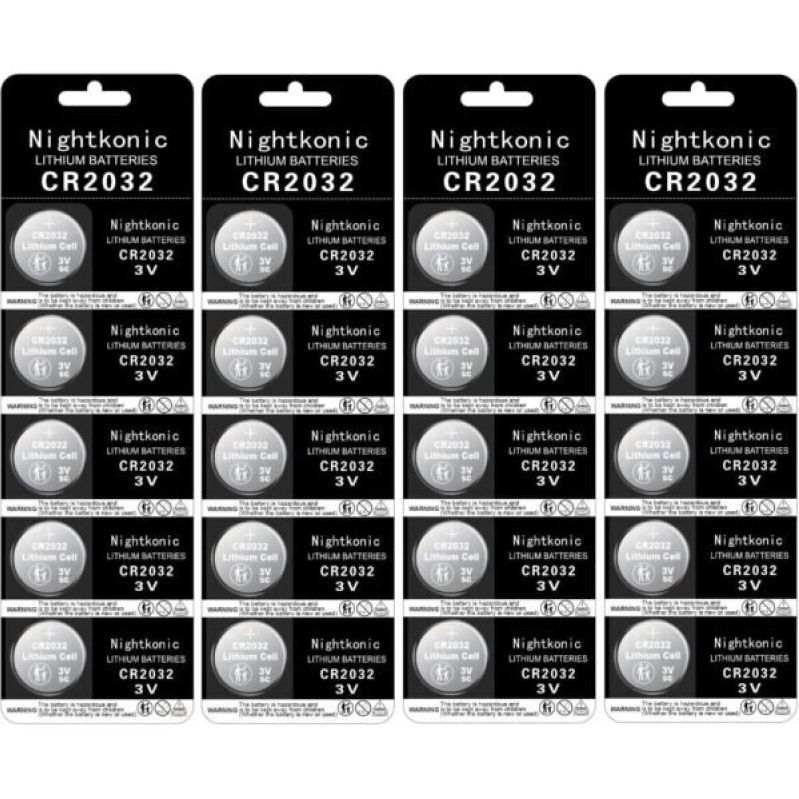 High-Quality Nightkonic CR2032 Lithium Batteries - 3V, 5-Pack