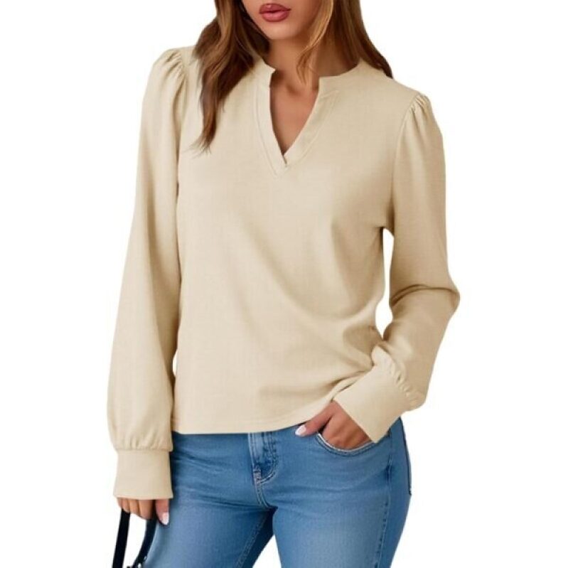 Stylish Women's Long-Sleeve Blouse - 64% Off