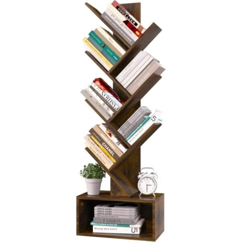Affordable 6-Tier Retro Floor Bookshelf with 64% Discount